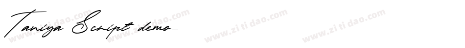 Taniya Script demo字体转换